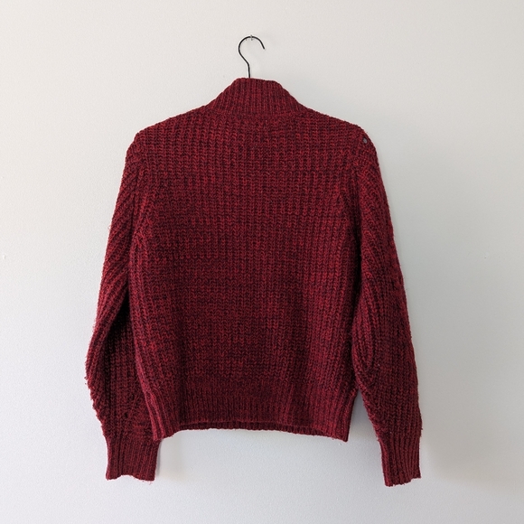 Evereve John + Jenn Chunky Cable Knit Marled Sweater Soft Ribbed - Picture 3 of 8